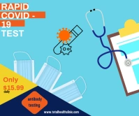 covid testing/coronavirus/health vaccine Large Rectangle template