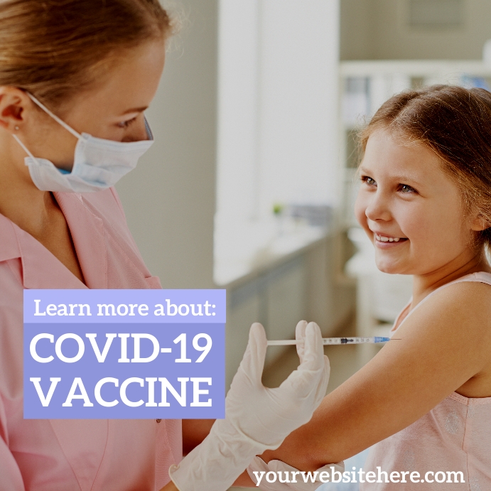 COVID VACCINE TEMPLATE โพสต์บน Instagram