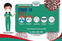 Turquoise COVID-19 Safety Precautions Plakat Template