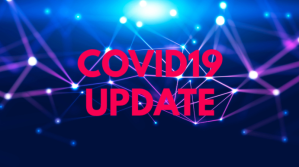 紫色 COVID-19 Update Digitalt display Template