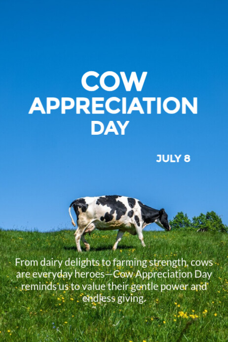 Cow Appreciation Day Template  Poster