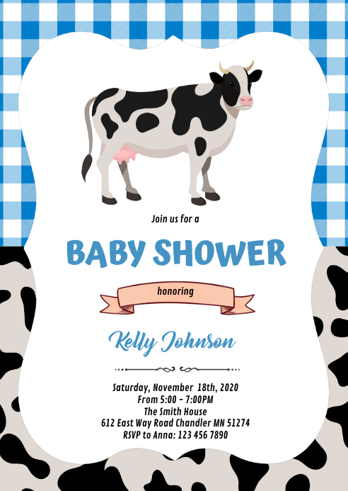 Cow Baby Shower Invitation Template Postermywall Cow Baby Shower Invitation Template Postermywall