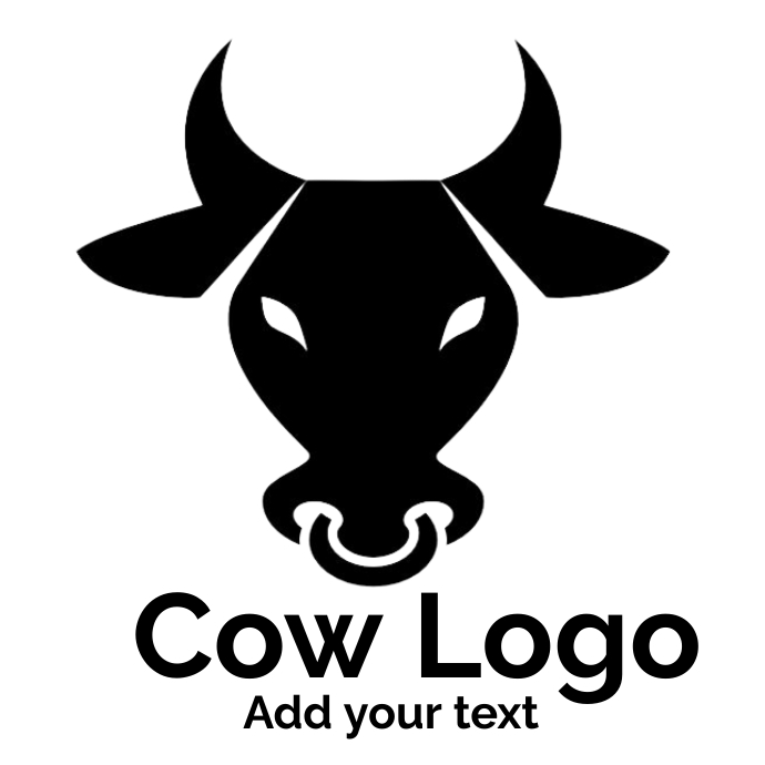 cow logo ,pet logo ,animal logo, buffalo logo template