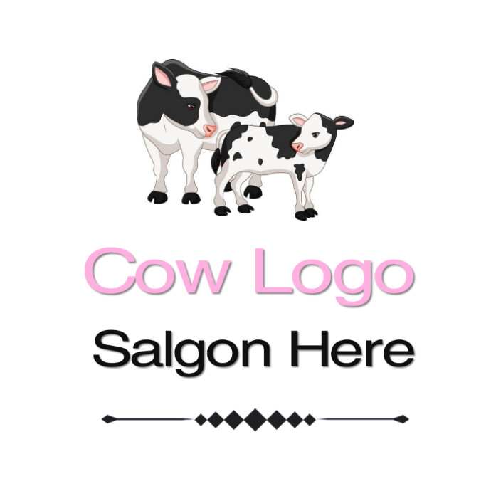 Cow logo Logótipo template