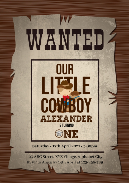 Modele Invitation Anniversaire Cowboy Postermywall Modele Invitation Anniversaire Cowboy Postermywall