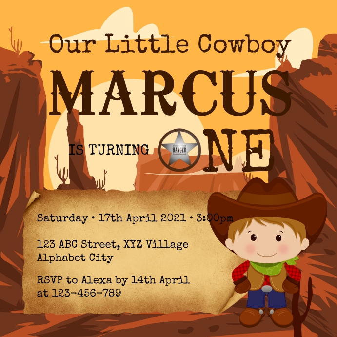 Modele Cowboy Invitation Postermywall Modele Cowboy Invitation Postermywall