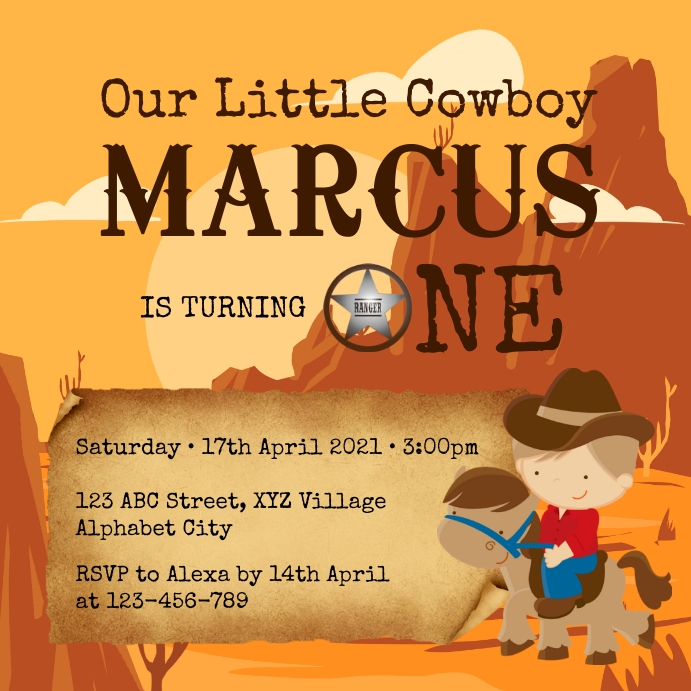 Modele Cowboy Invitation Postermywall Modele Cowboy Invitation Postermywall