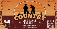Cowboy Line Dance Contest Show Facebook Post delt Facebook-billede template