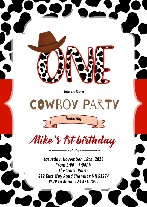 Cowboy Birthday Invitations Printable