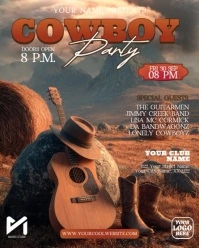 Cowboy Party Instagram Portrait template