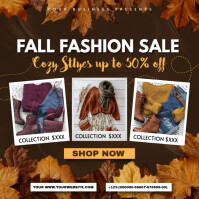 棕色 Fall Fashion Sale Iphosti le-Instagram Template