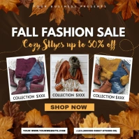 cozy outfit promotion flyer Instagram Post template
