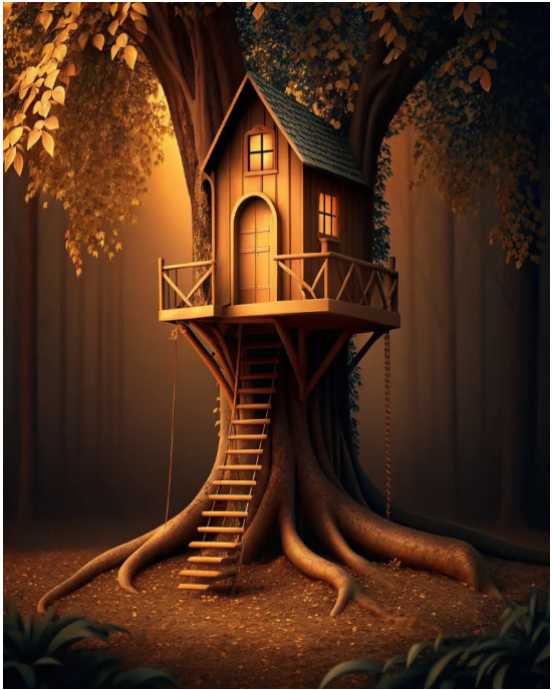 Plantilla de Cozy Treehouse in the Forest | PosterMyWall