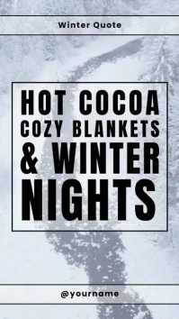 Cozy Winter Nights Lovers Quote Instagram Sto template