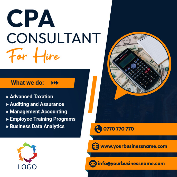 Cpa Design CPA accountant services flyer Template | PosterMyWall