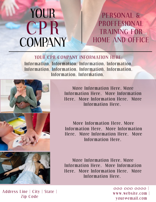 CPR Company Flyer Template PosterMyWall