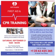 CPR Training Certification Advert Instagram-bericht template