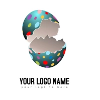 Crack egg artwork 徽标 template