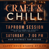 Black Taproom Event โพสต์บน Instagram Template