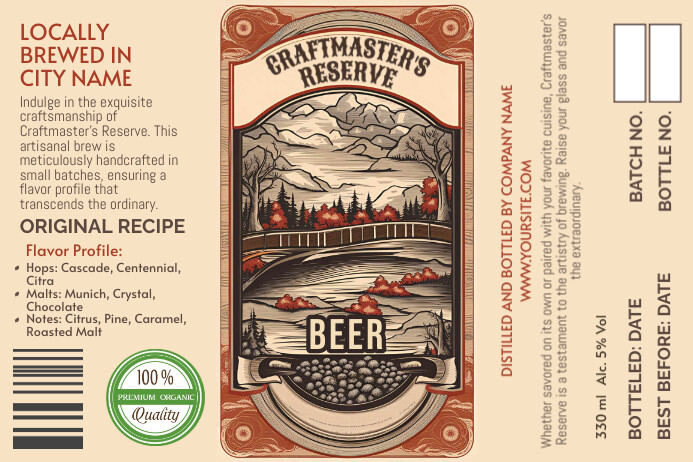 Craft Beer Label Template Printable Free Down Этикетка