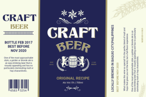 Yellow Craft Beer Label Label Template