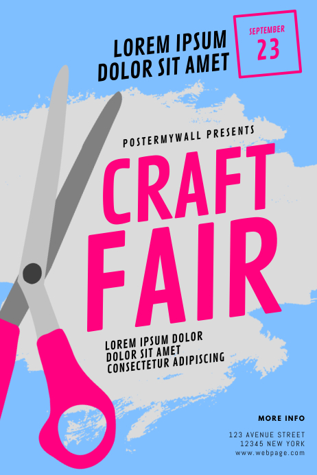 Craft Show Flyer Examples Craft Fair Flyer Design Template | PosterMyWall