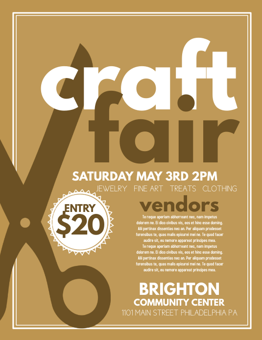 Craft Show Flyer Examples craft show Template | PosterMyWall