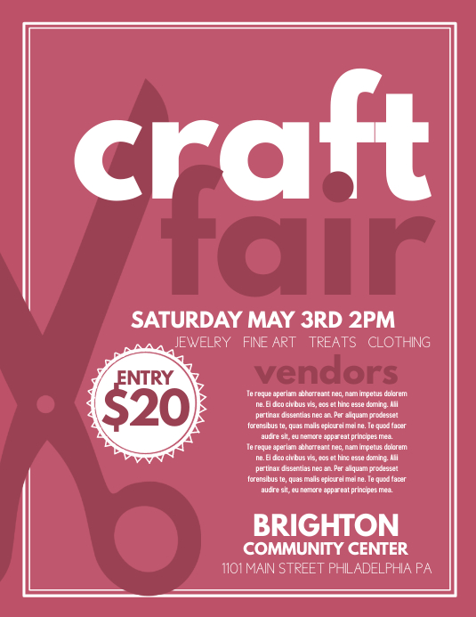 craft show Flyer (US Letter) template