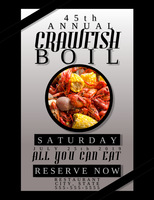 CRAWFISH BOIL Template PosterMyWall