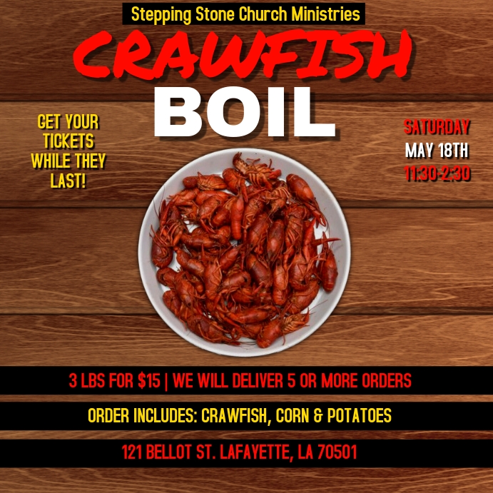 CRAWFISH BOIL Template PosterMyWall