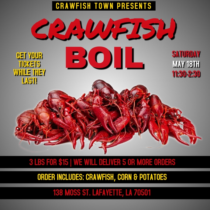 Copia de CRAWFISH BOIL FLYER TEMPLATE PosterMyWall