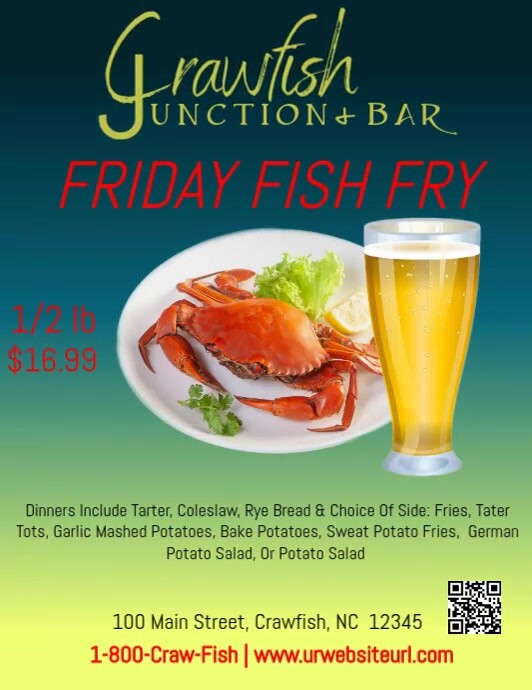 Crawfish Junction and Bar Folder (US Letter) template