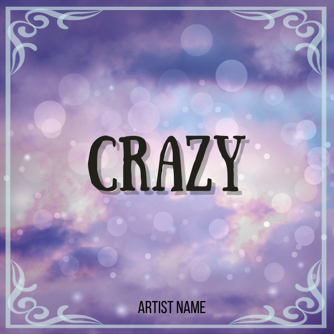 Crazy album cover template