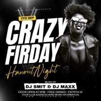Crazy Firday hangout night Instagram Post template