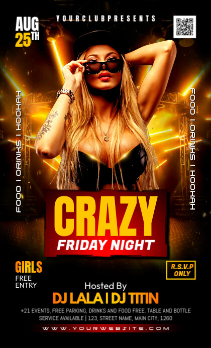 Crazy Friday night party VSA Wetlik template