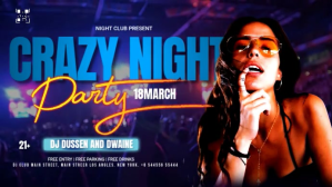 Crazy Night Party Digitale Vertoning (16:9) template