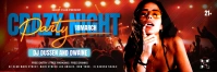 Crazy night party social media ad Encabezado de Twitter template