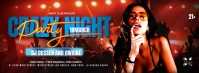 Crazy night party social media ad Facebook Cover Photo template