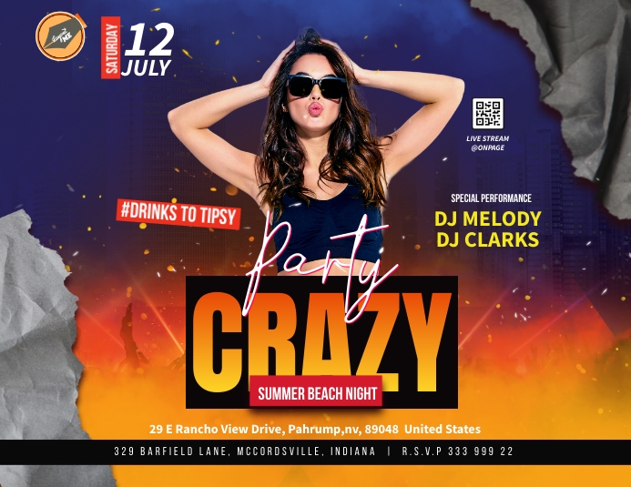Crazy Party Template PosterMyWall