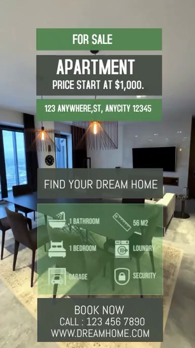 Cream apartment sale template | PosterMyWall