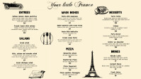 Cream French Bistro Menu Template Digital Display (16:9)