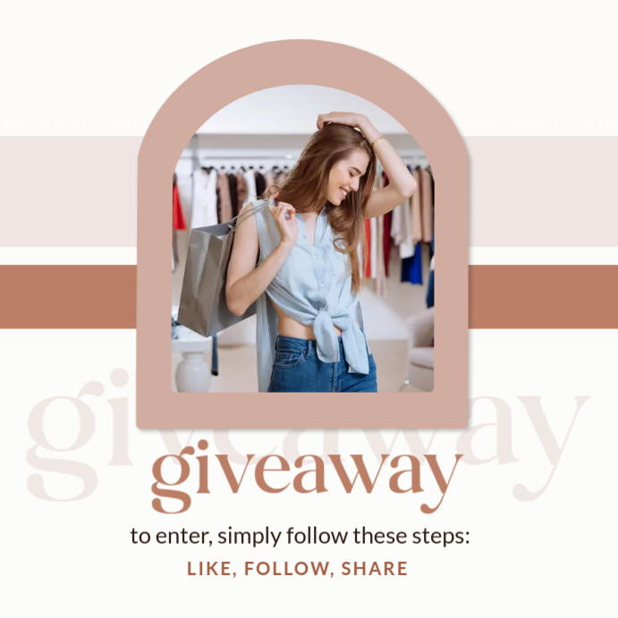 Cream Geometric Giveaway Instagram Post