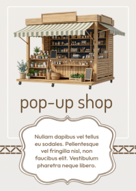 White Pop-up Shop A6 Template