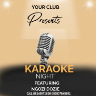 Jingga Karaoke Night Wpis na Instagrama Template