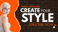 create your style orange and black and white YouTube Thumbnail template