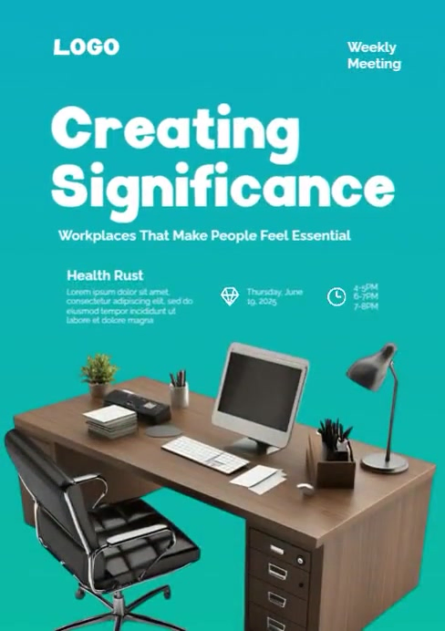 Creating Significance workplace office poster Template | PosterMyWall