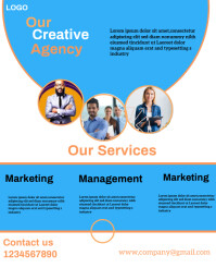 Azul creative Agency ad flyer Flyer Template