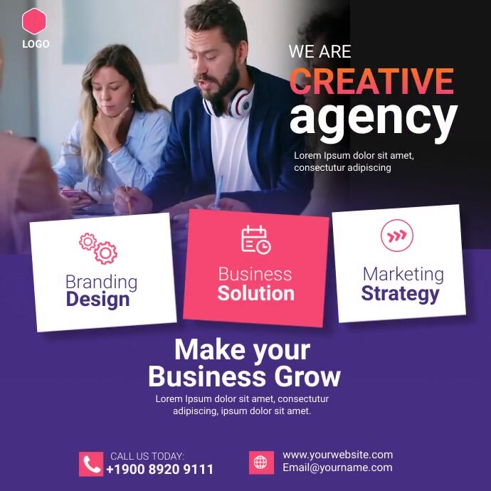 Creative Agency Template | PosterMyWall