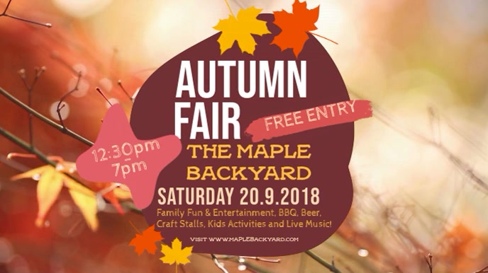 Copy of Creative Autumn Fair Digital Display Video Template | PosterMyWall