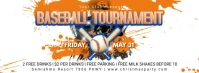 Creative Baseball Banner Couverture Facebook template